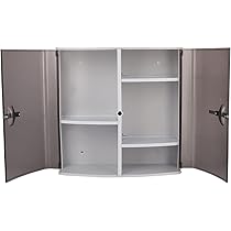 Nayasa Plastic Bathroom Cabinet | Storage Unit Cabinet (Grey, Big